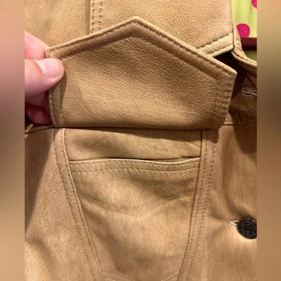 Bolsa Leather‎ Jacket Tan Nude Beige size Medium - Picture 3 of 11